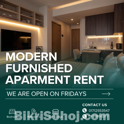 Furnished 1/2/3/4 Bedroom Apartments Rent–Bashundhara R/A